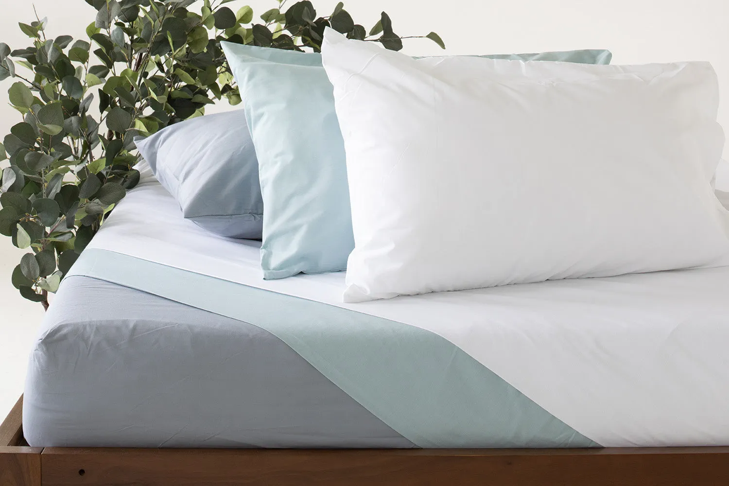 180 Thread Count Fitted Sheet | Duck Egg | Double