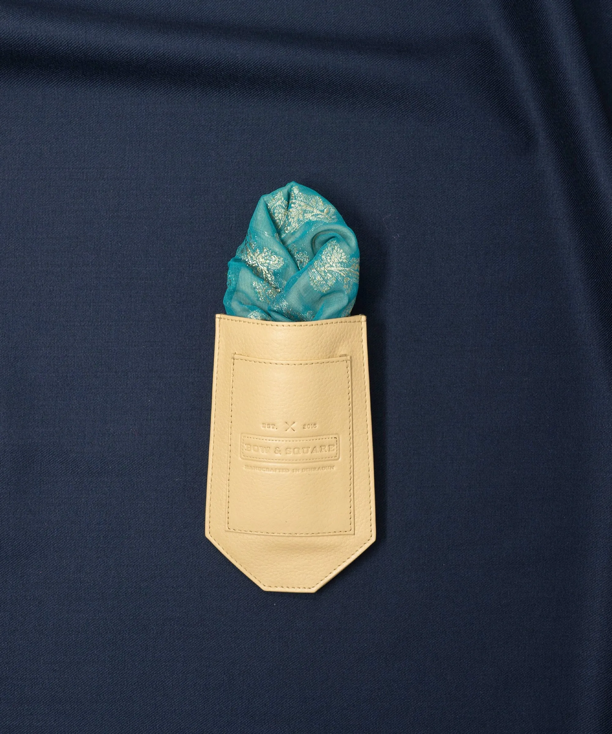 After 8  Geometric Green Pocket Square