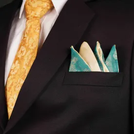 After 8  Geometric Green Pocket Square