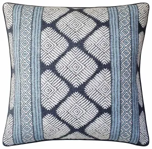 Austin Black and Mineral Blue Decorative Pillow by Ryan Studio