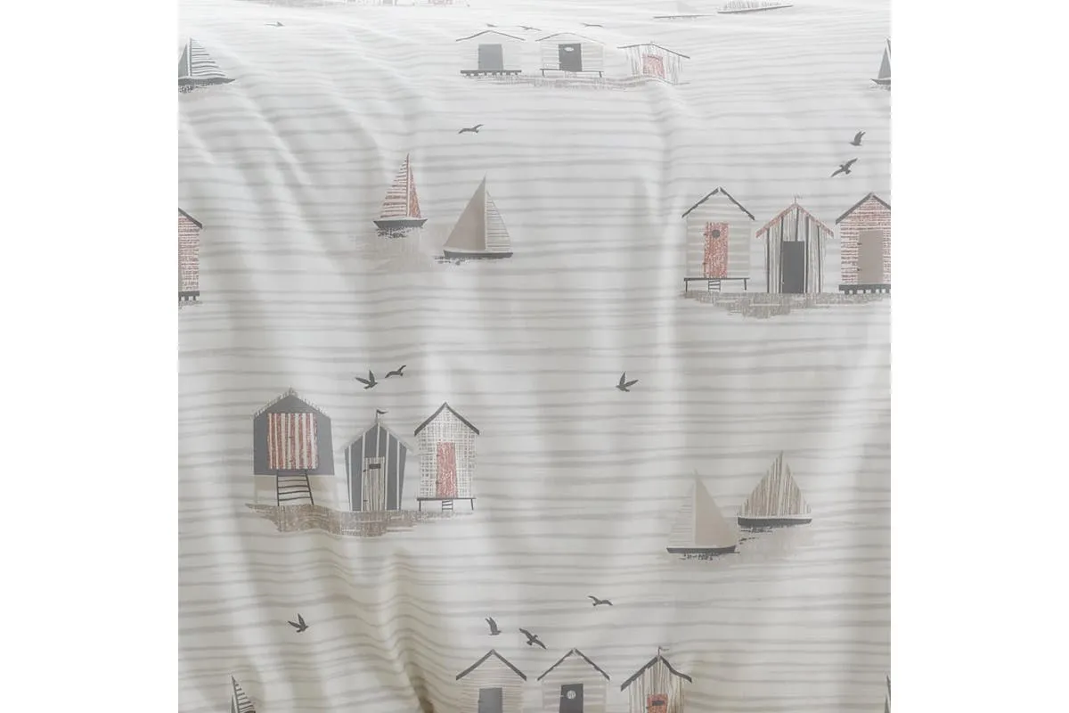 Beach Huts Duvet Set | Natural | King