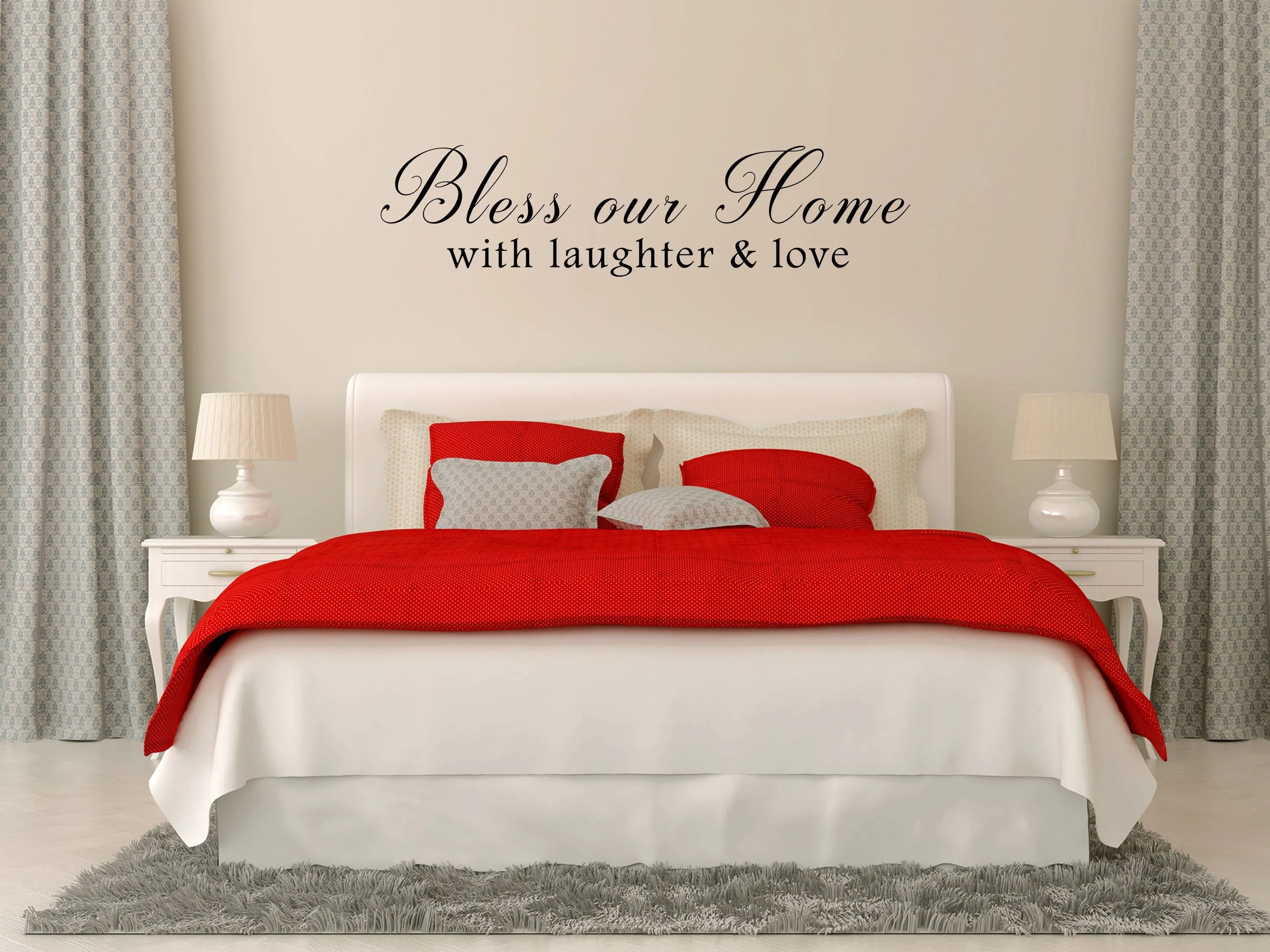 Bless Our Home With Laughter And Love Wall Decal