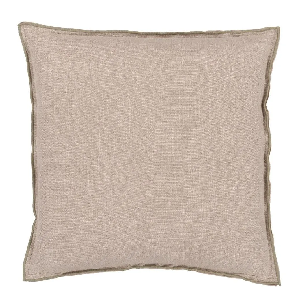 Brera Lino Thyme & Pebble Decorative Pillow by Designers Guild