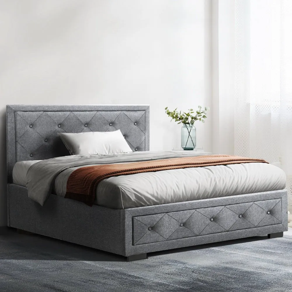 Bronte Storage King Single Bed Frame Grey