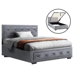 Bronte Storage King Single Bed Frame Grey