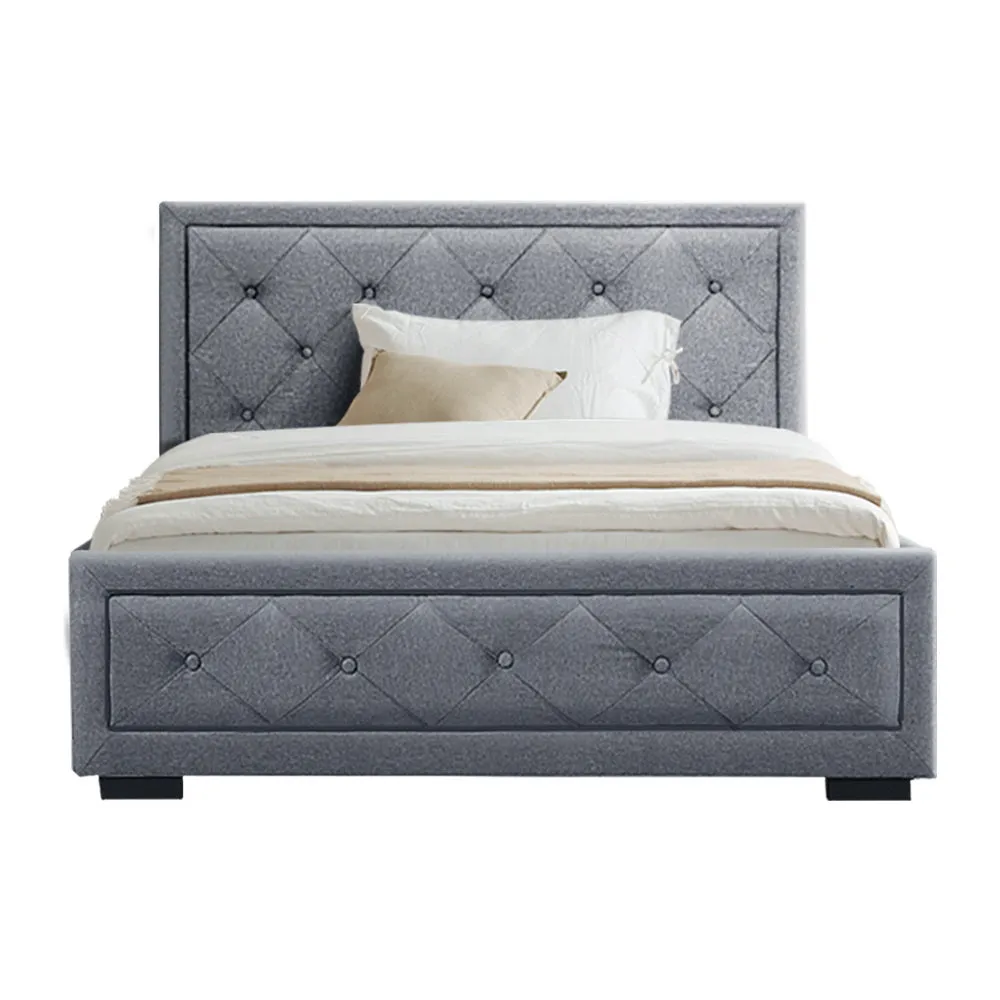 Bronte Storage King Single Bed Frame Grey