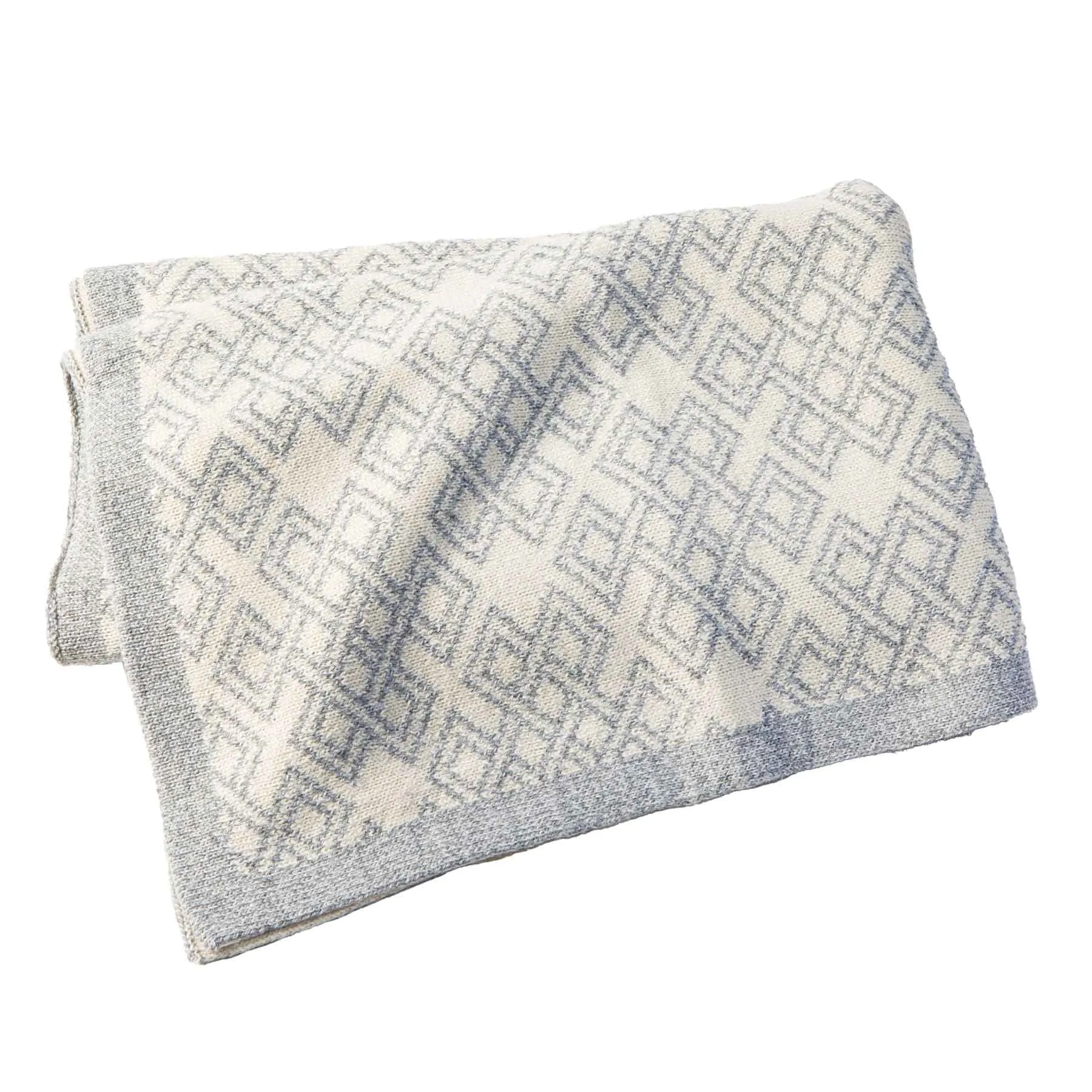 Celtic Heritage Wool Throw Blanket - Grey