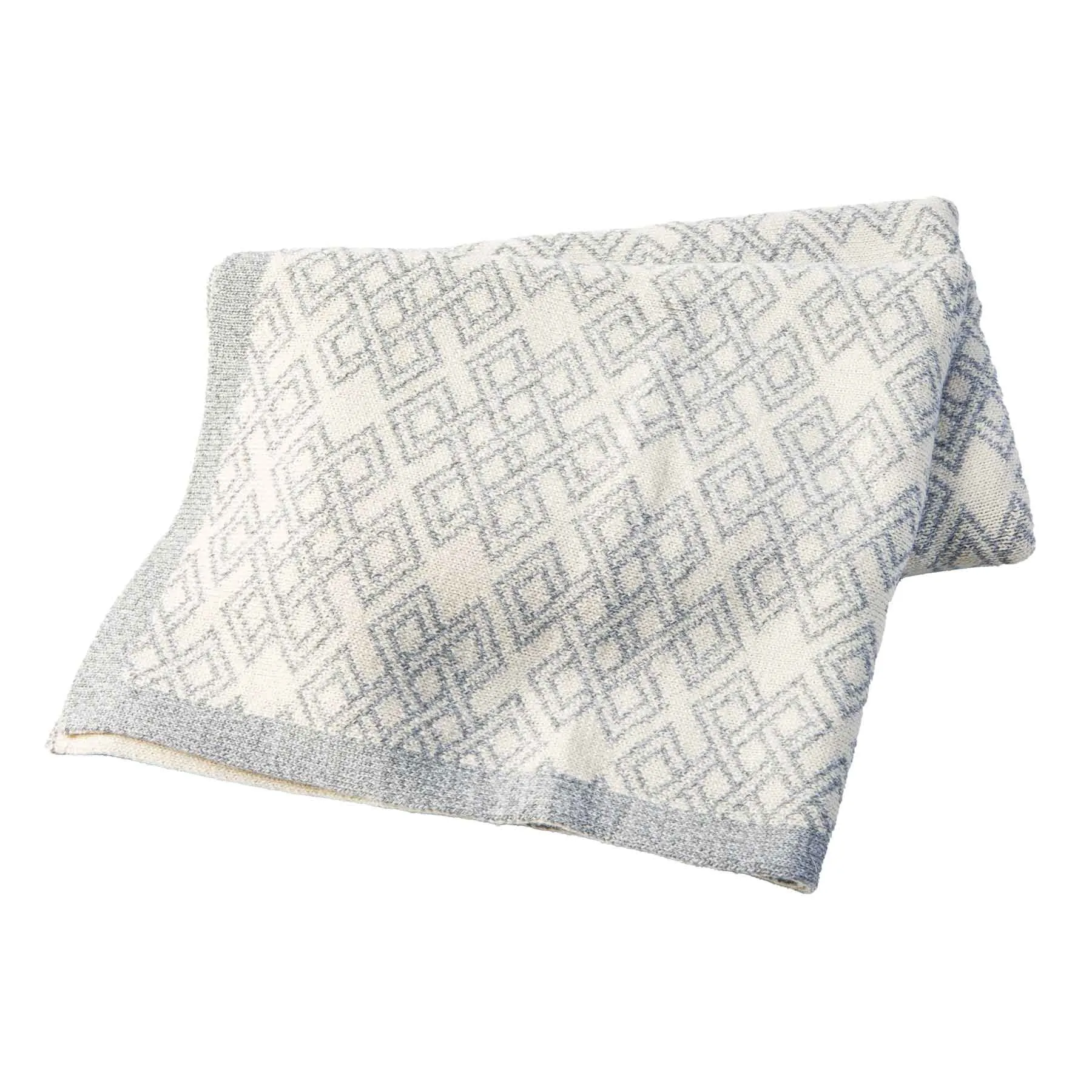 Celtic Heritage Wool Throw Blanket - Grey