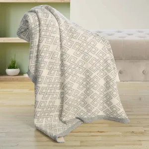 Celtic Heritage Wool Throw Blanket - Grey