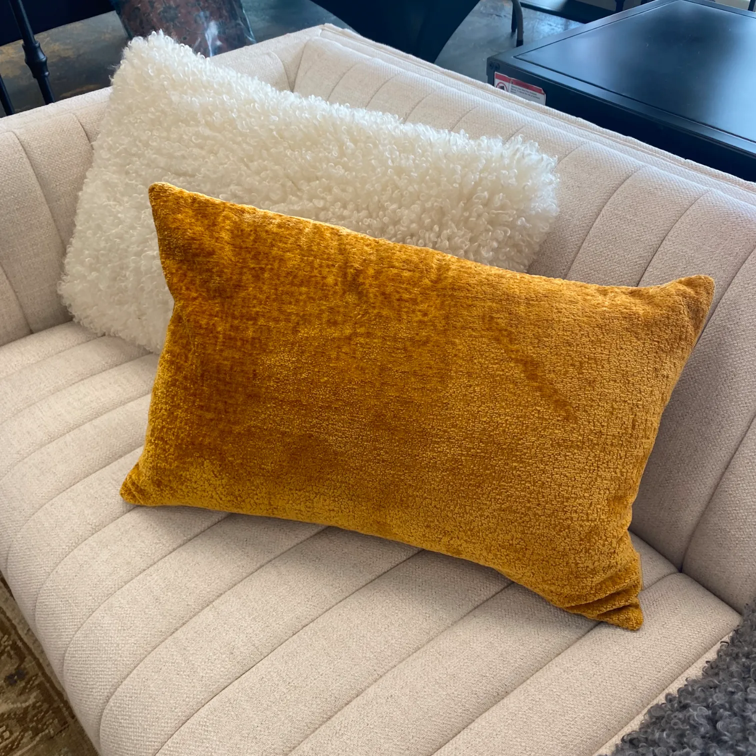 Chenille Caramel Pillow