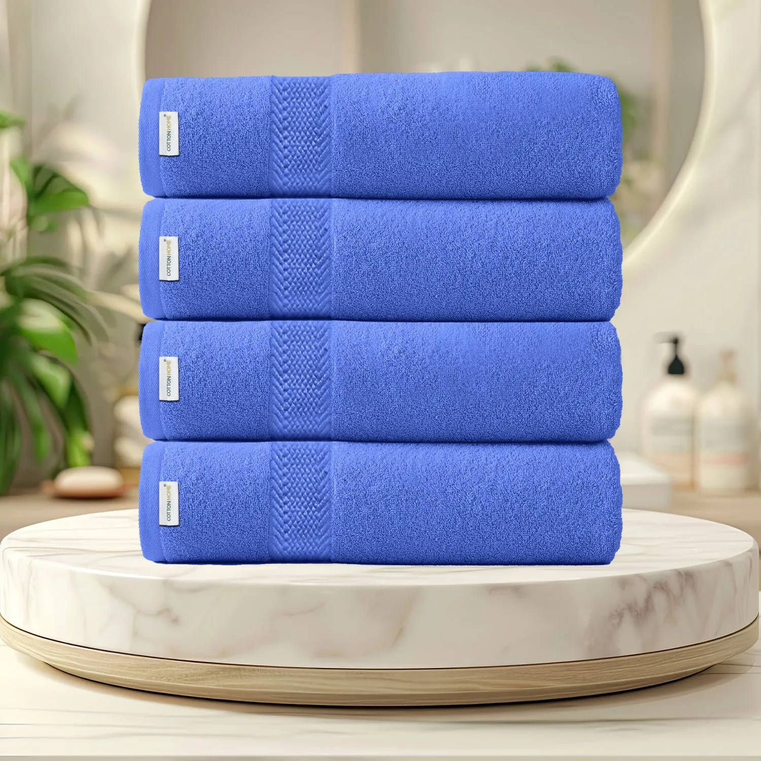 Cotton Hand Towel 50x100 CM 4 Piece Set-Soft Feel, Quick Dry, Highly Absorbent Durable Towels