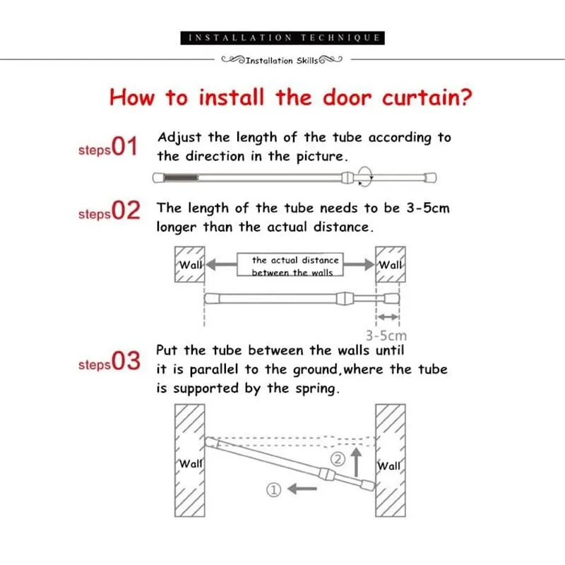 Door Curtain Saijo ( 2 sizes and 4 ways to hang it)