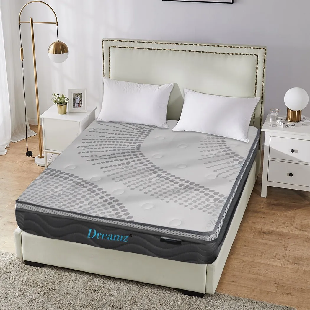 Dreamz Mattress Pocket Spring Cool Gel Memory Foam Euro Top Medium Soft 30CM