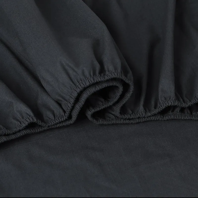 Elan Linen 100% Egyptian Cotton Vintage Washed 500TC Charcoal Single Bed Sheet Set