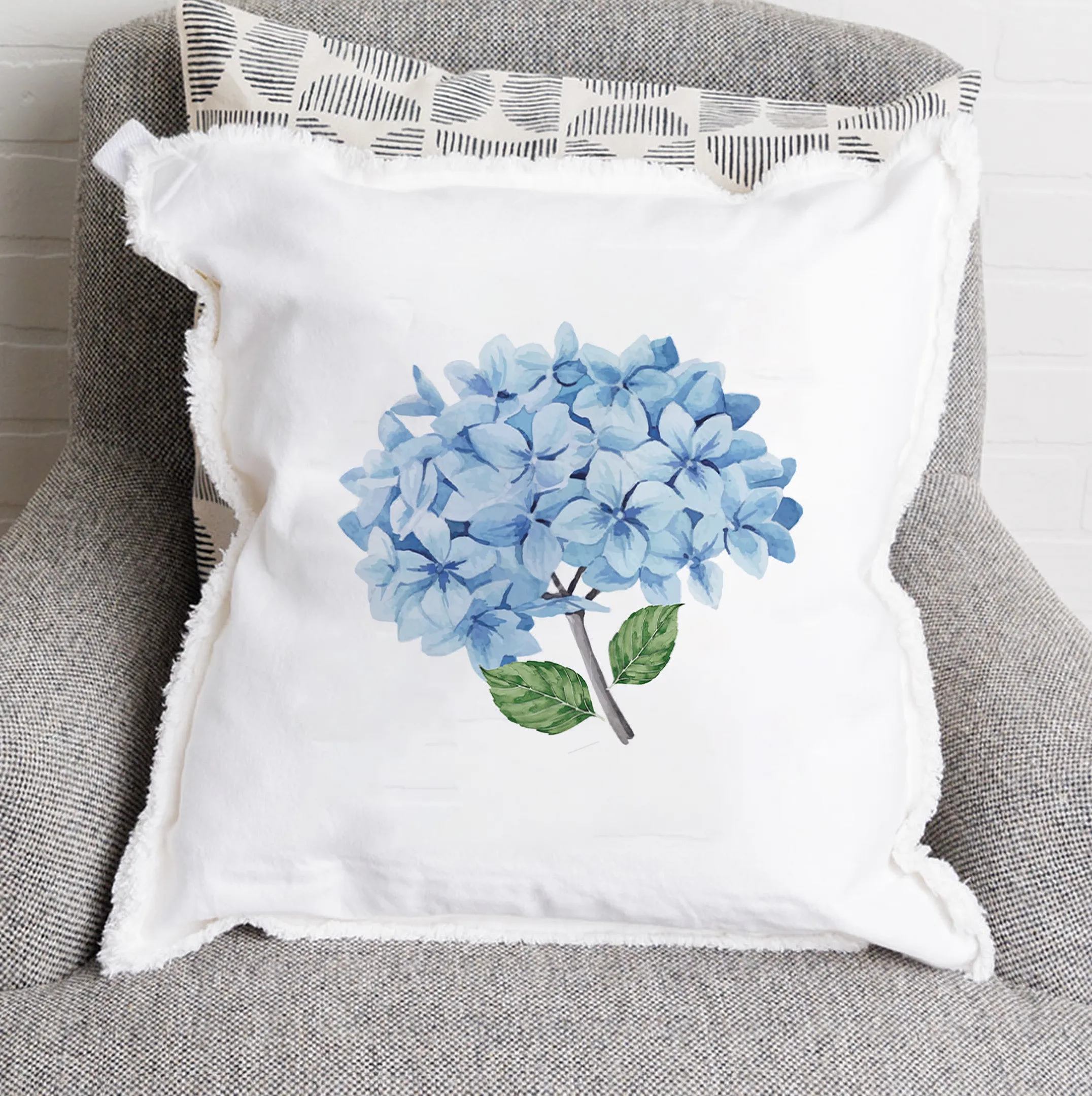 Endless Summer Hydrangea Square Pillow