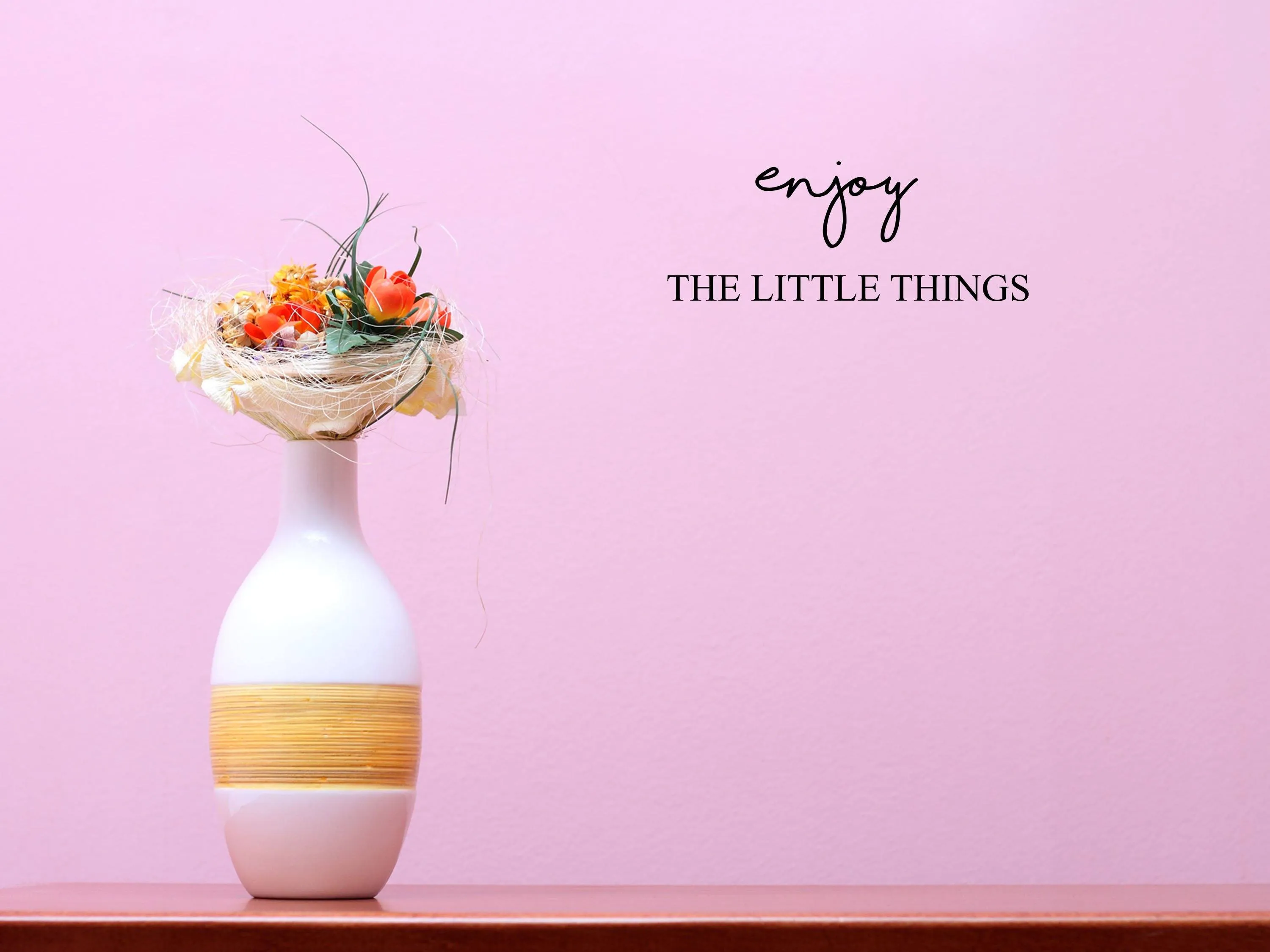 Enjoy The Little Things Removable Wall Decal