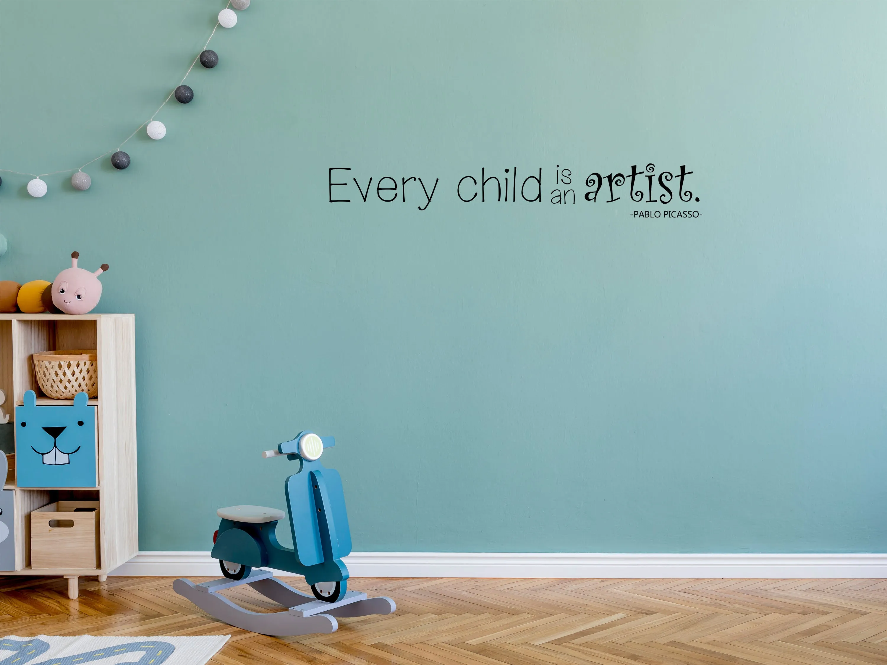 Every Child Is An Artist Children's Room Vinyl Wall Decal - Nursery Wall Decal Quote