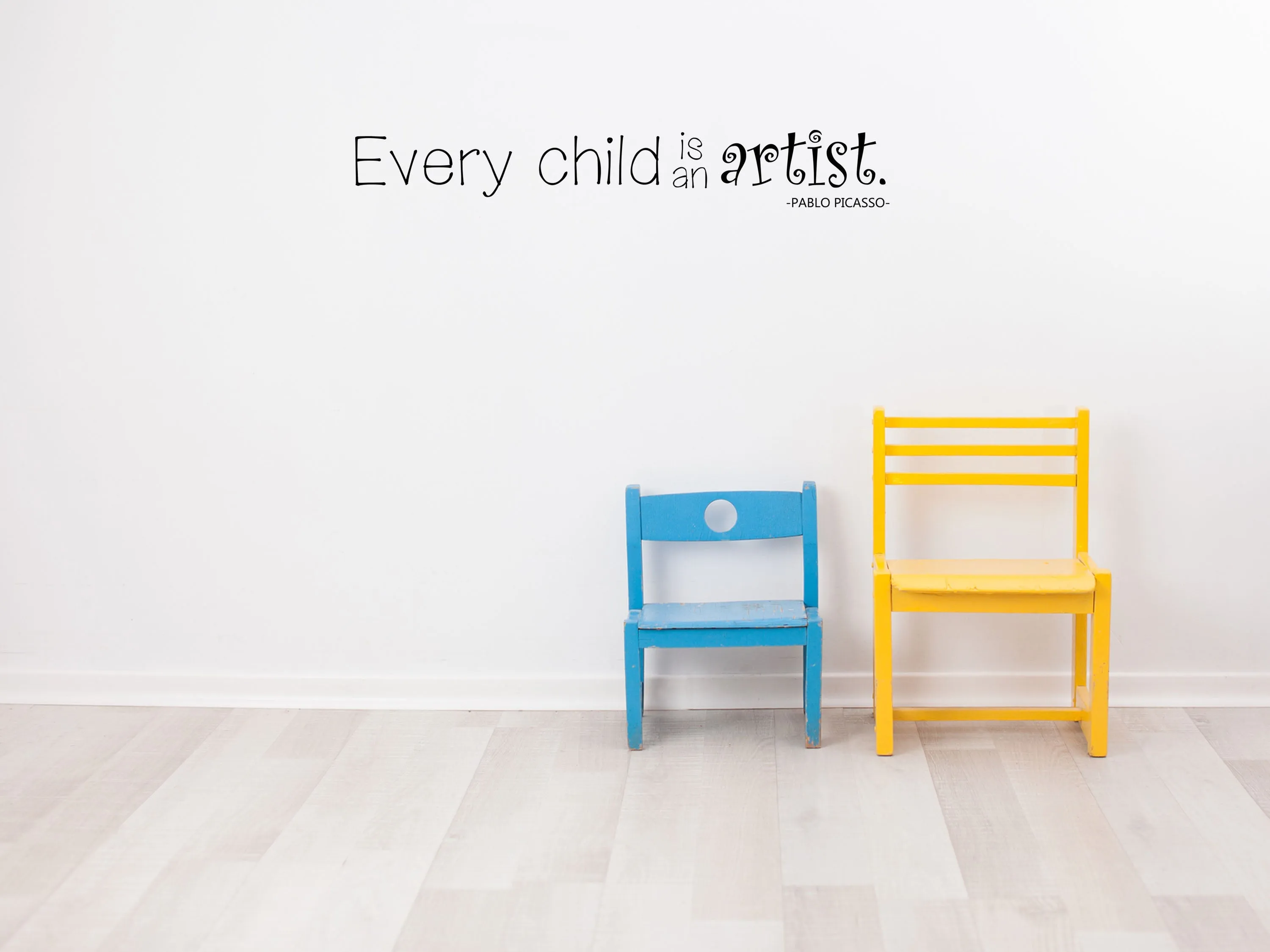 Every Child Is An Artist Children's Room Vinyl Wall Decal - Nursery Wall Decal Quote