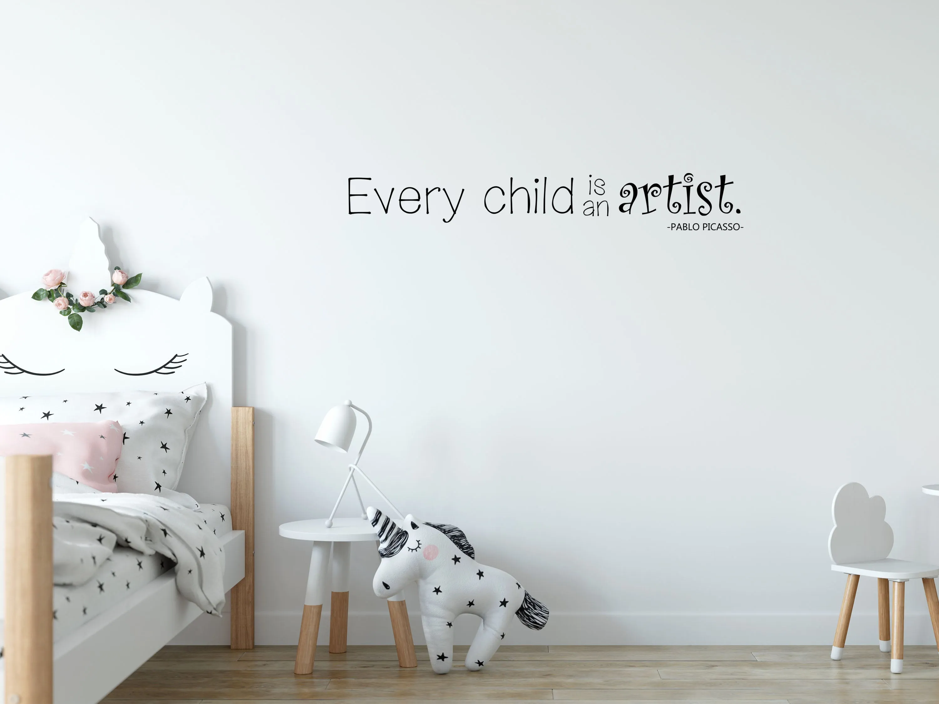 Every Child Is An Artist Children's Room Vinyl Wall Decal - Nursery Wall Decal Quote