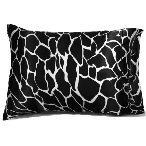 Giraffe Print Throw Pillow, Black and White Pillow Case.