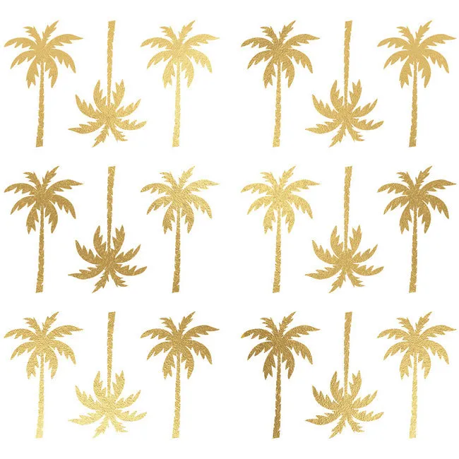 Gold Foil Palm Tree Peel And Stick Wall Decals