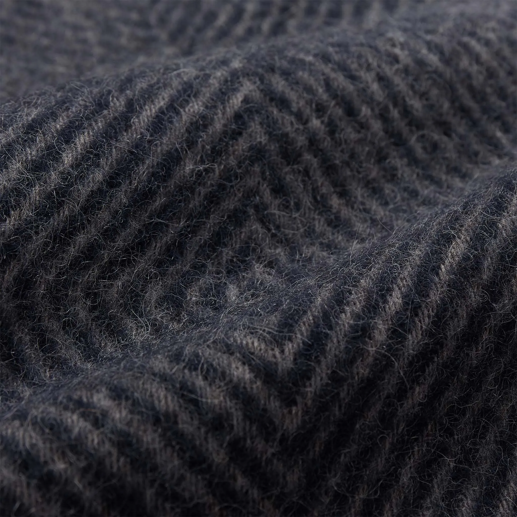 Gotland Dia Wool Blanket [Dark blue/Grey]