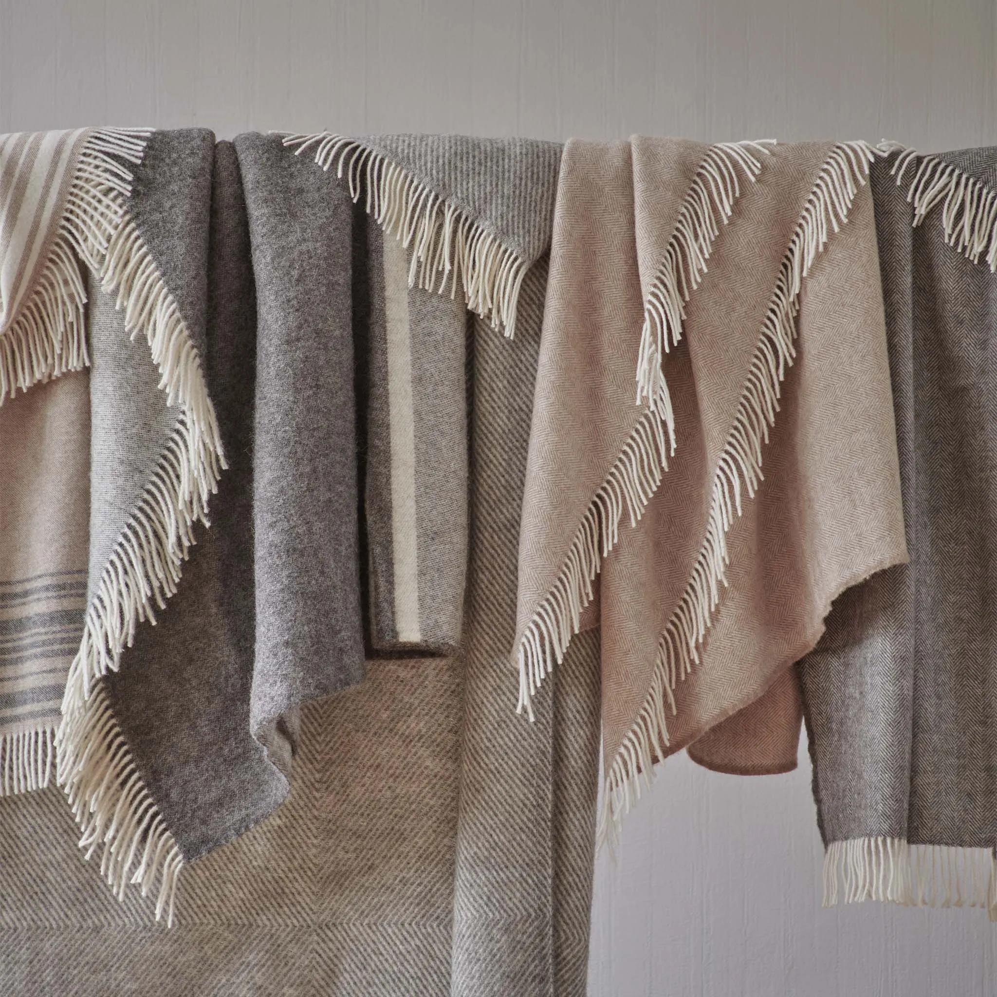 Gotland Wool Blanket [Grey/Cream]