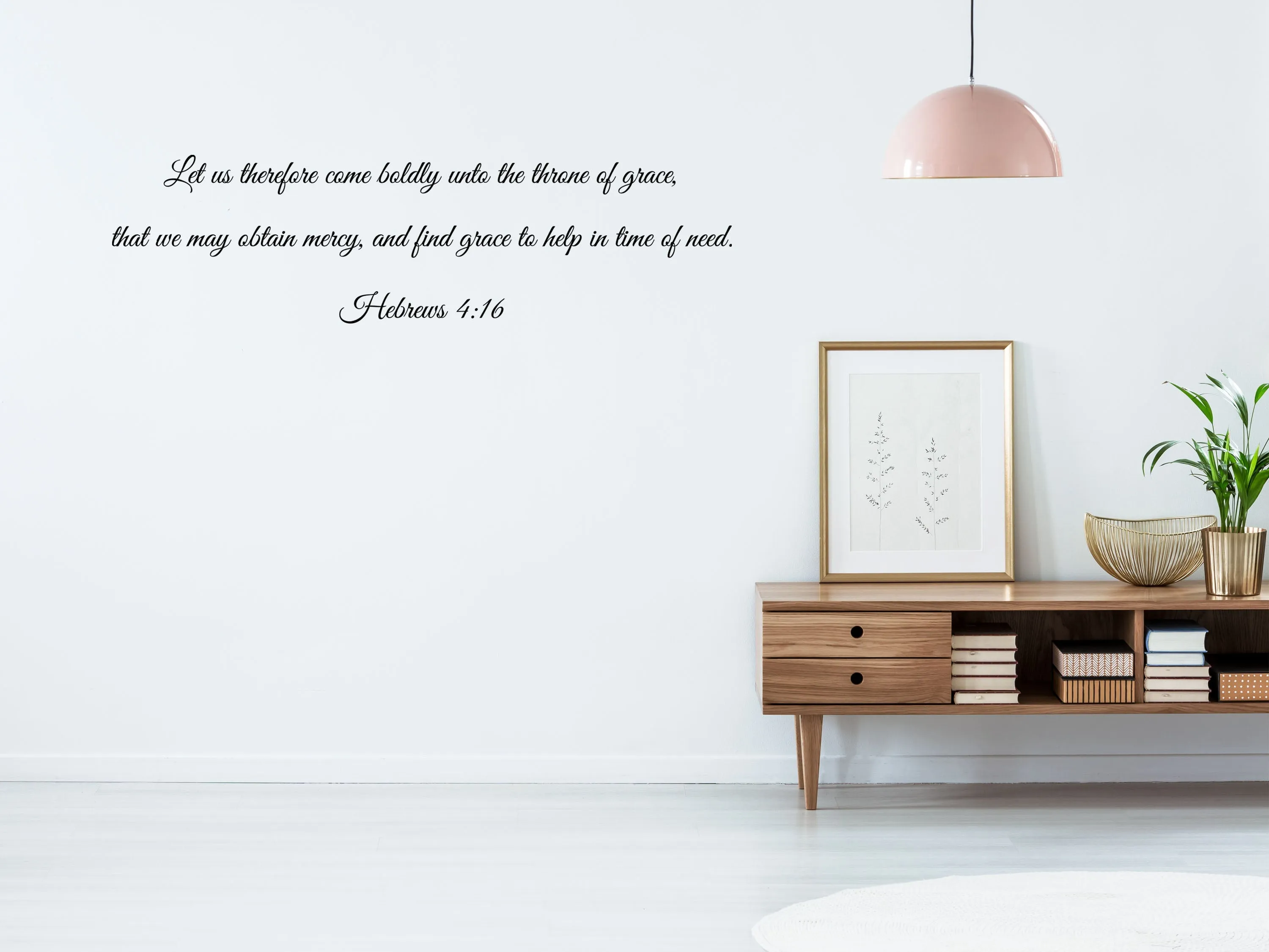 Hebrews 4:16 Christian Wall Scripture Decal