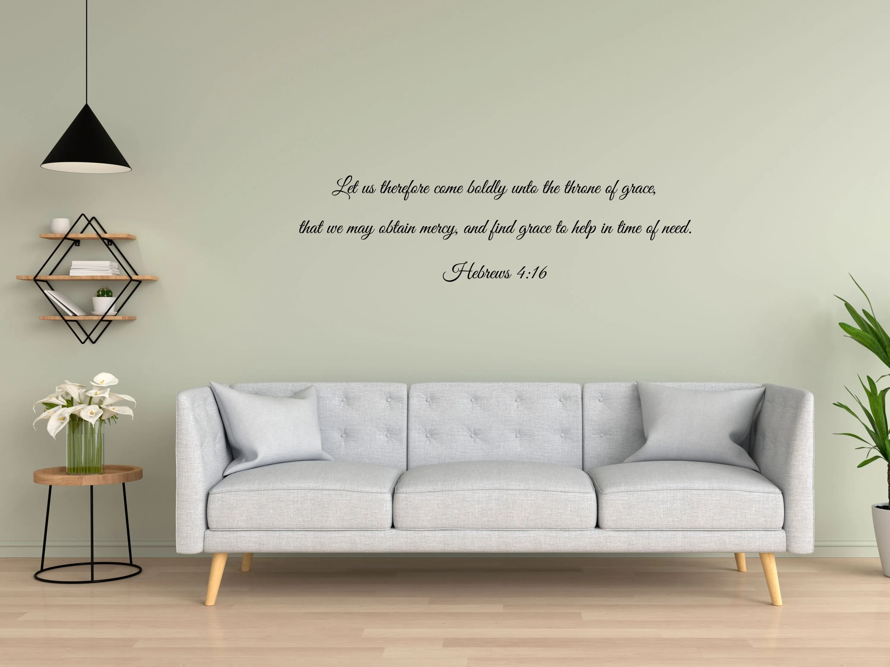 Hebrews 4:16 Christian Wall Scripture Decal