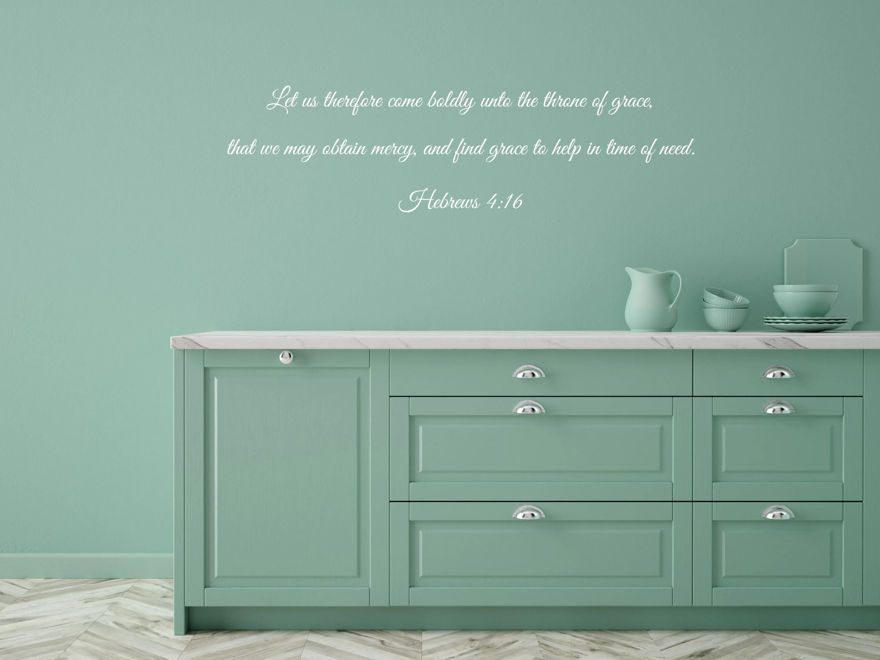 Hebrews 4:16 Christian Wall Scripture Decal