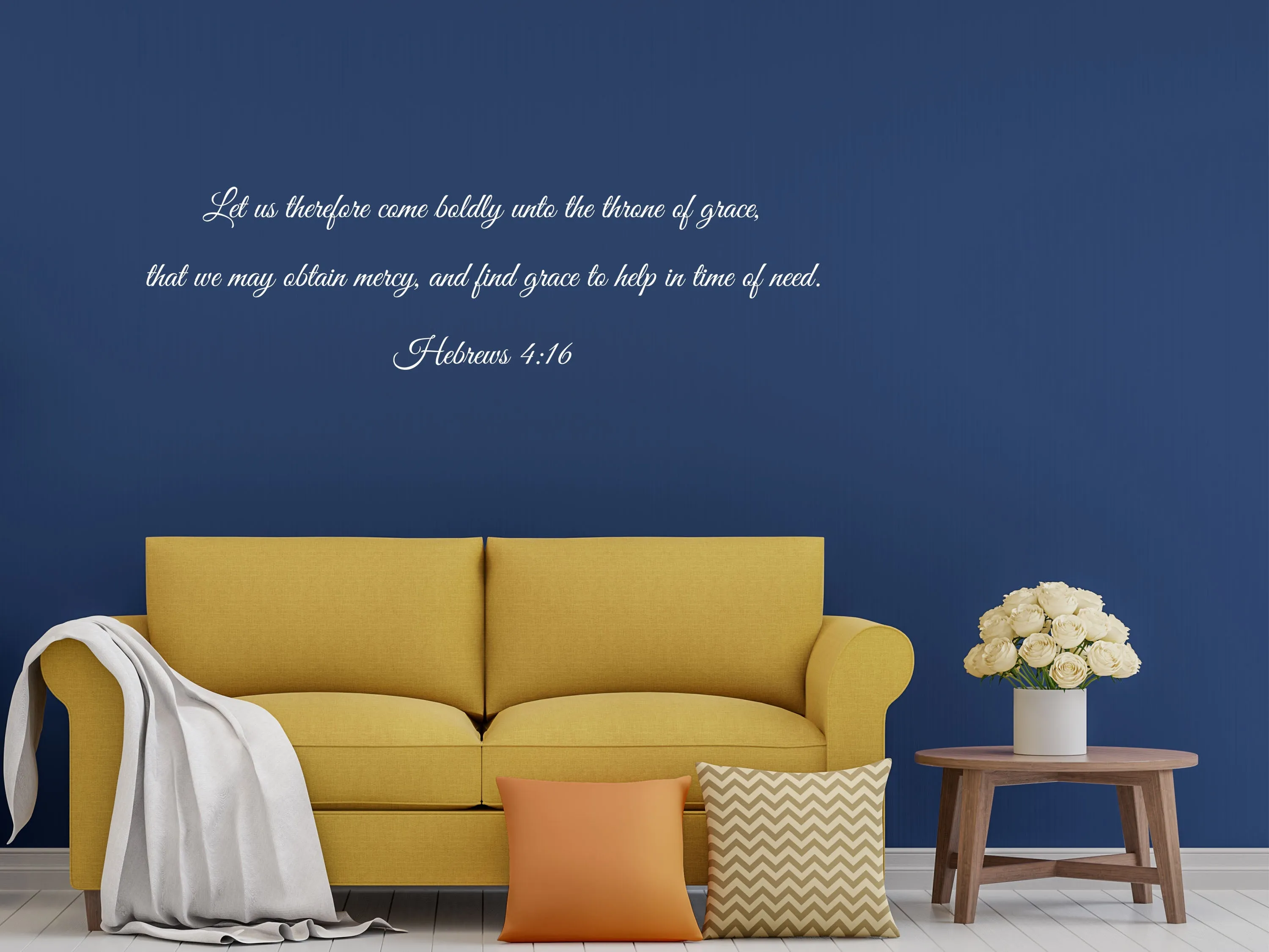 Hebrews 4:16 Christian Wall Scripture Decal