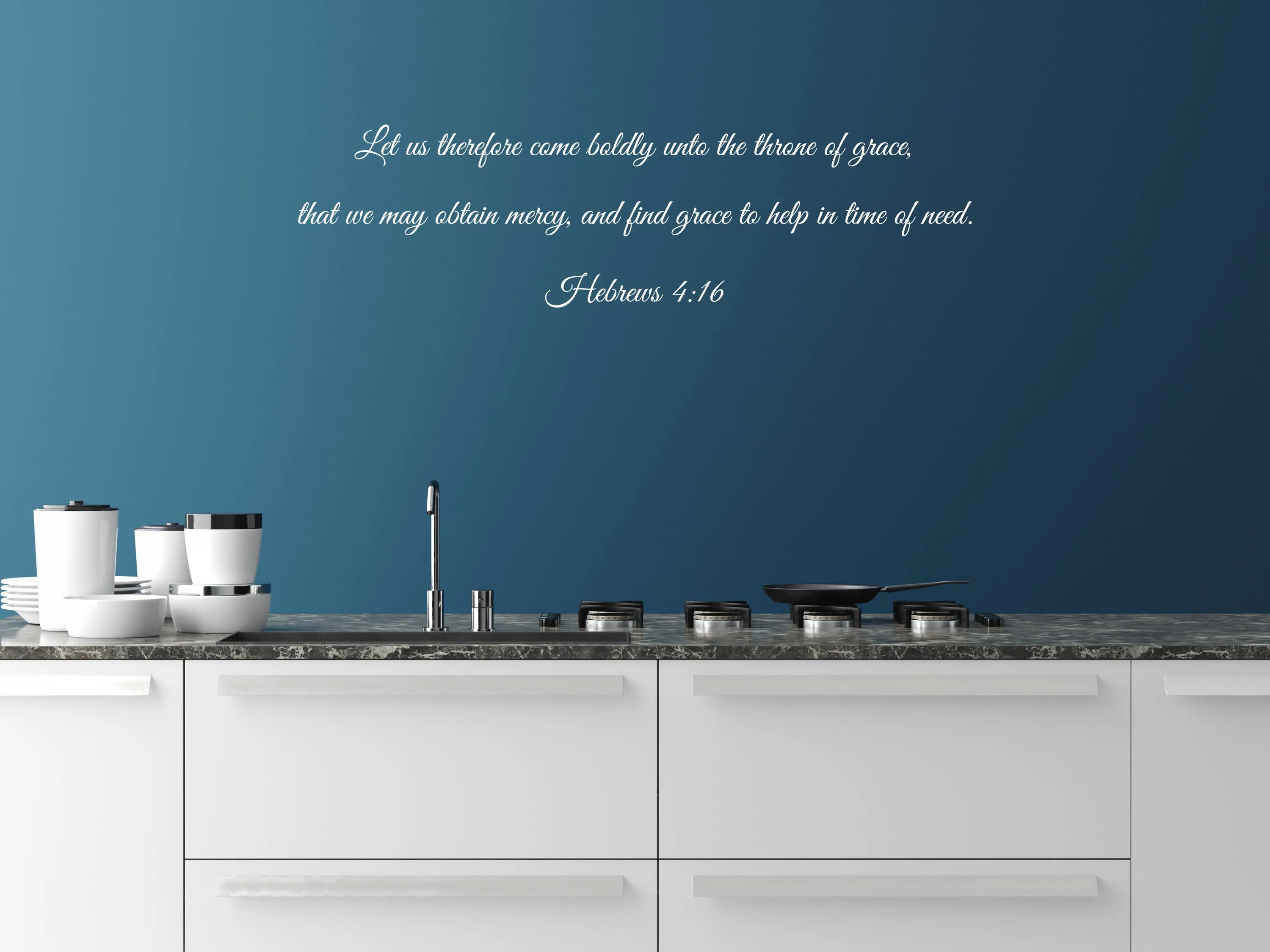 Hebrews 4:16 Christian Wall Scripture Decal