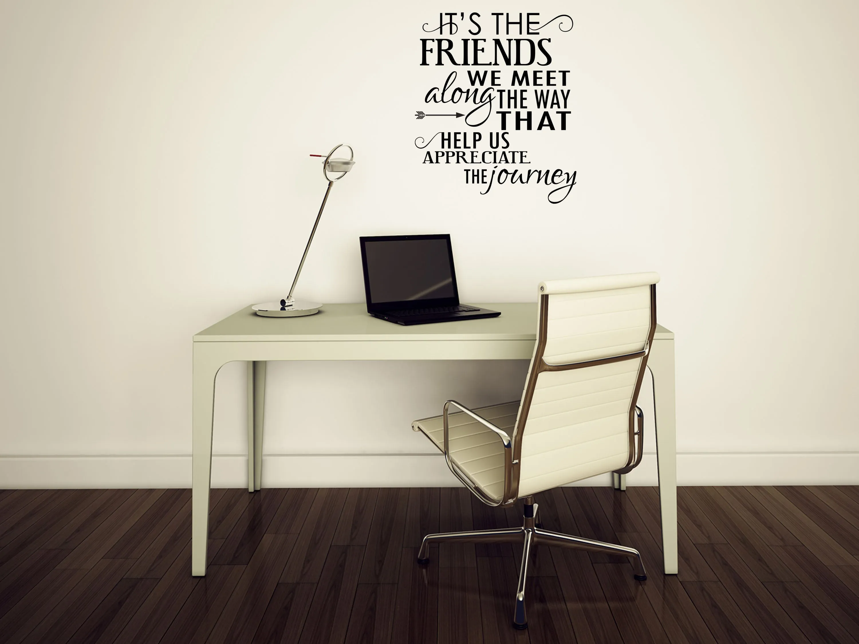 It's The Friends We Meet Bedroom Wall Decal