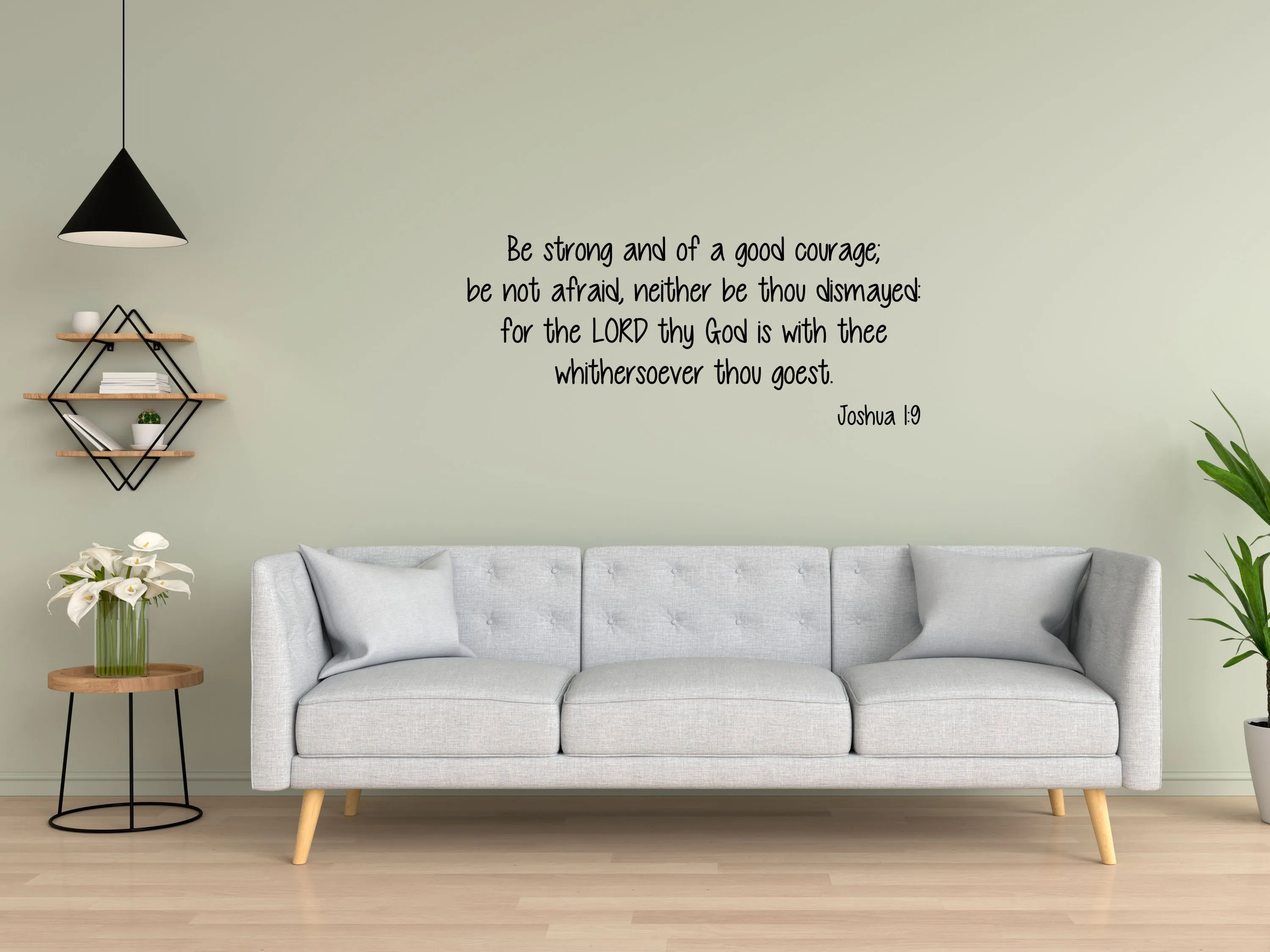 Joshua 1:9 - Bible Wall Quote Sticker - Scripture Wall Decal