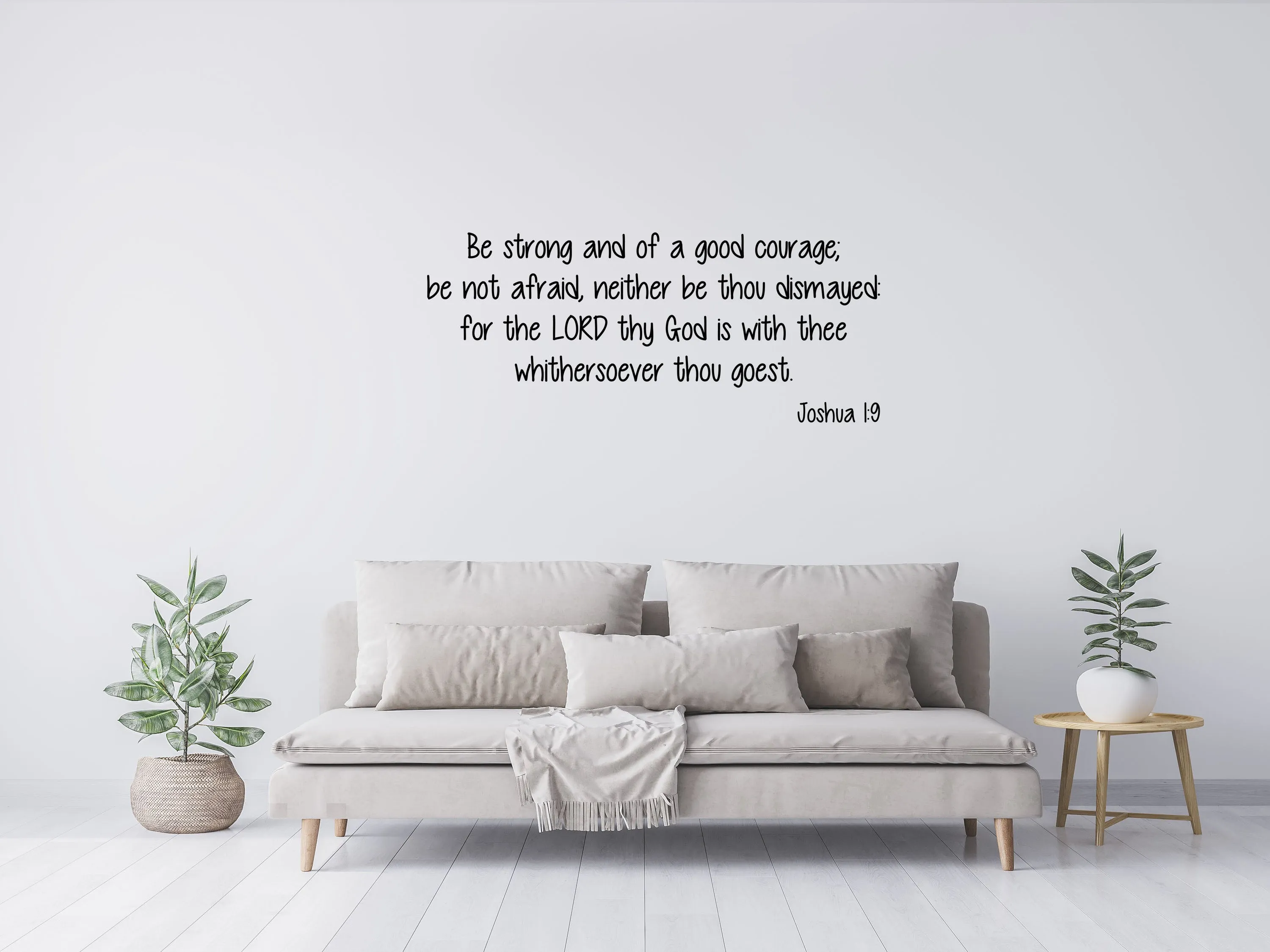 Joshua 1:9 - Bible Wall Quote Sticker - Scripture Wall Decal