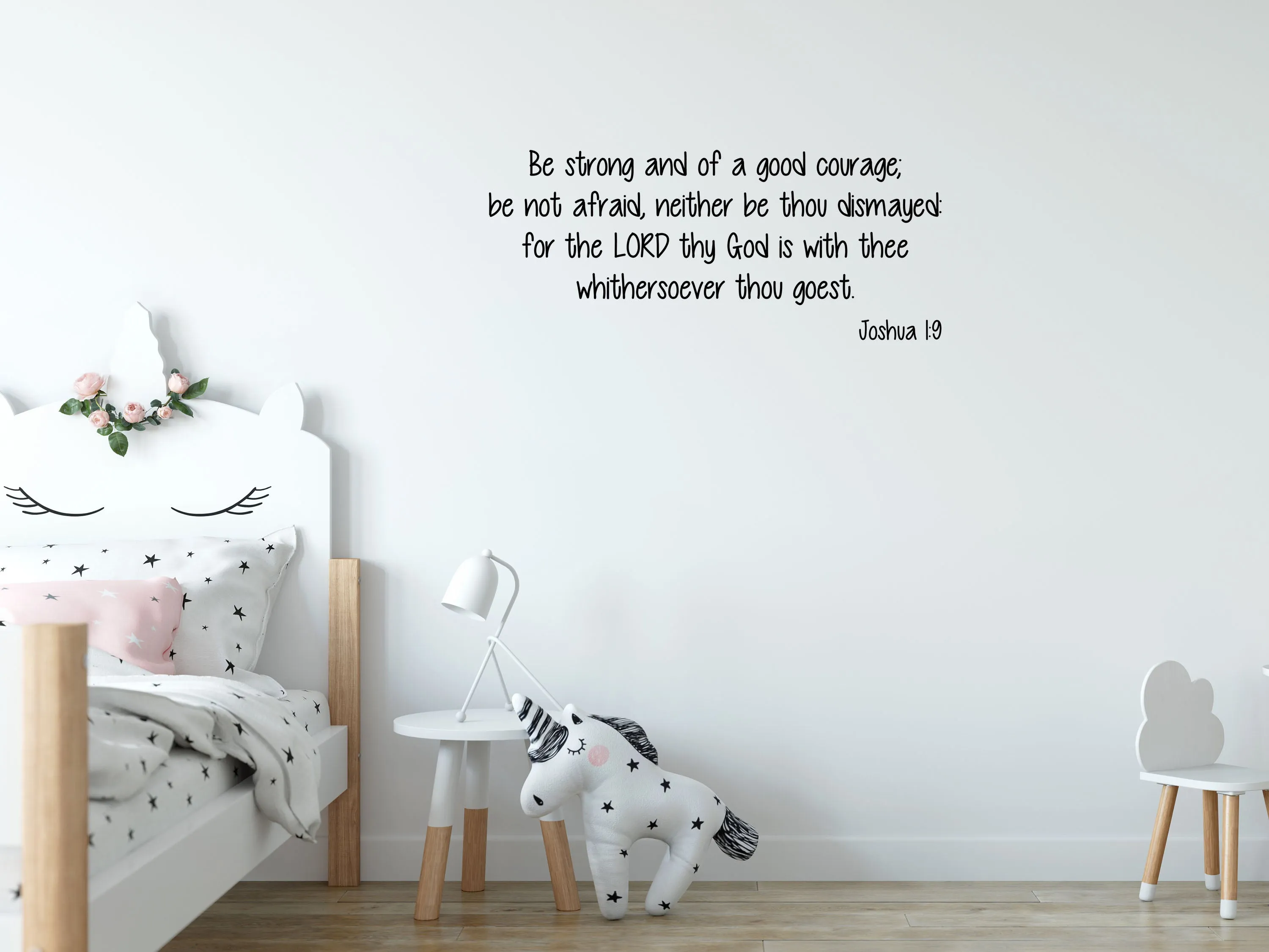 Joshua 1:9 - Bible Wall Quote Sticker - Scripture Wall Decal