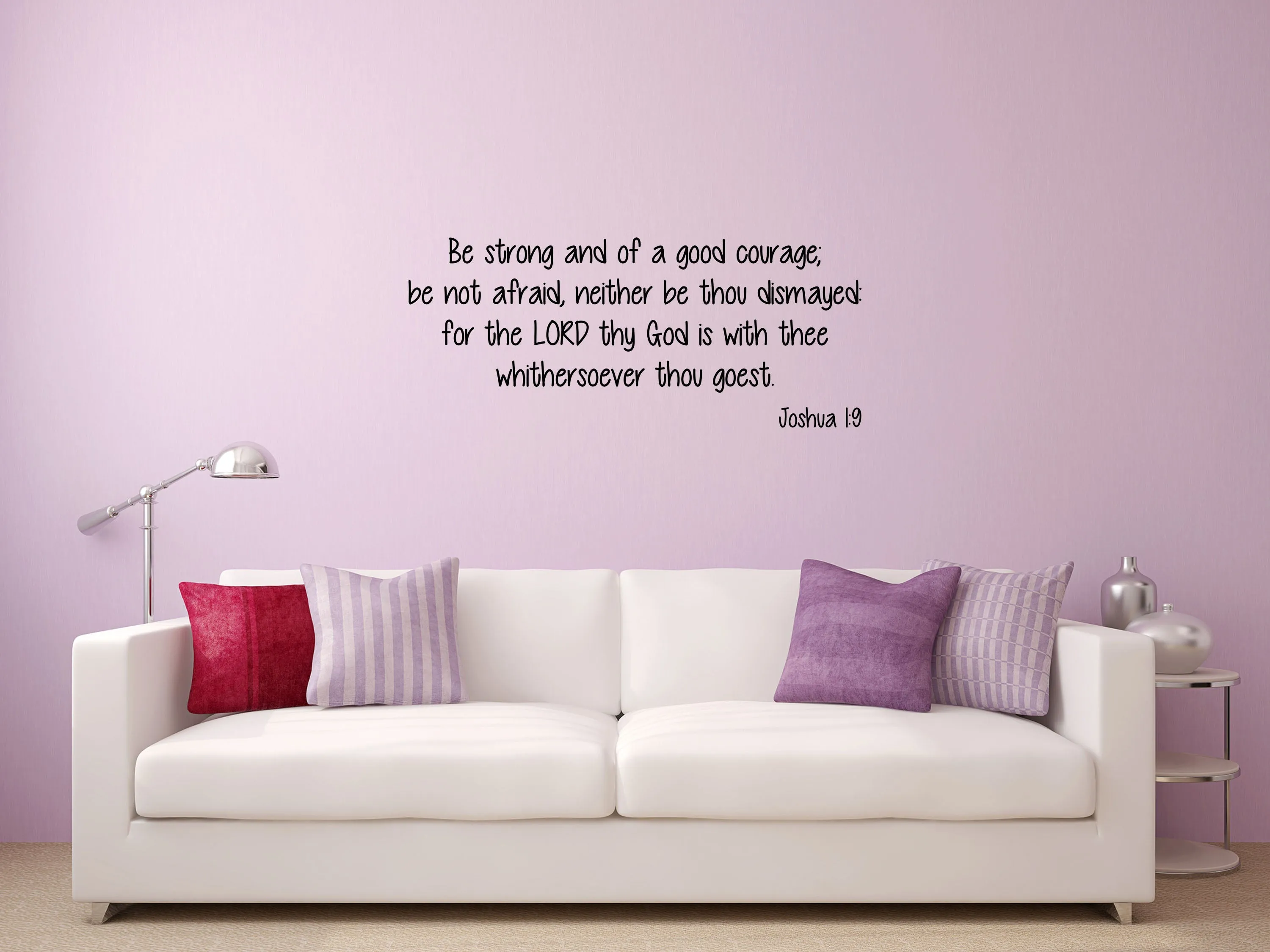 Joshua 1:9 - Bible Wall Quote Sticker - Scripture Wall Decal