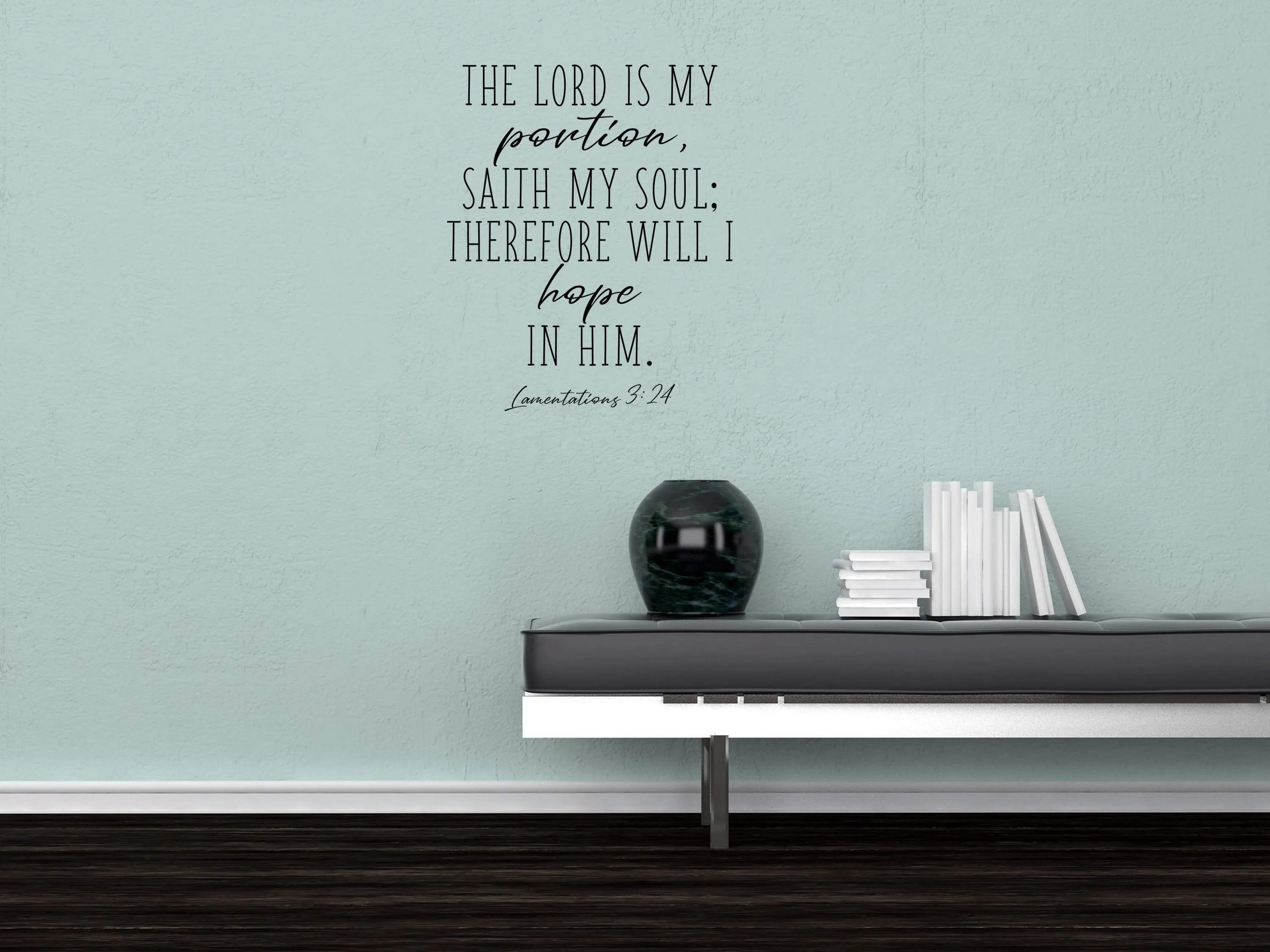 Lamentations 3:24 - Christian Wall Decal Sticker