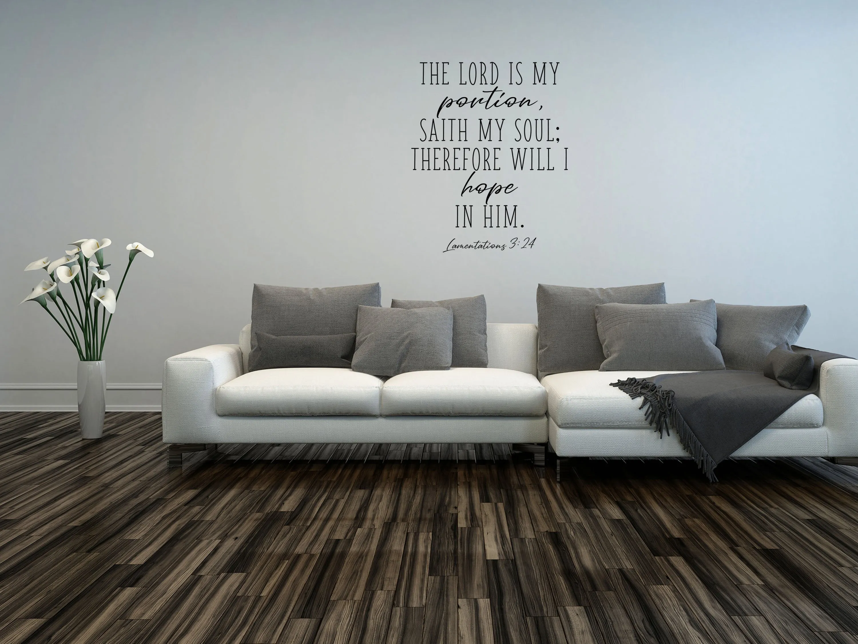 Lamentations 3:24 - Christian Wall Decal Sticker