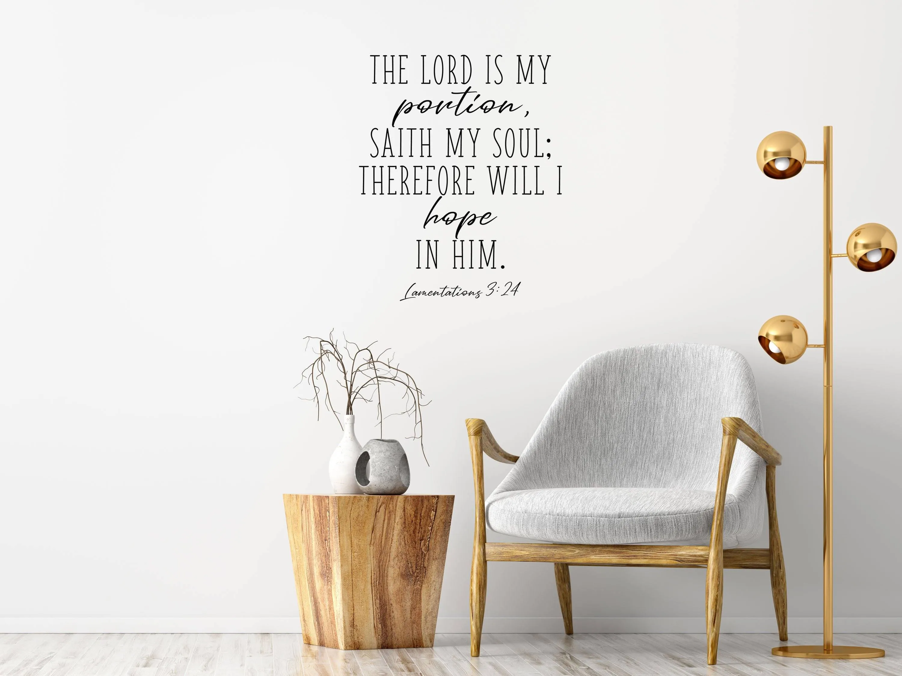 Lamentations 3:24 - Christian Wall Decal Sticker