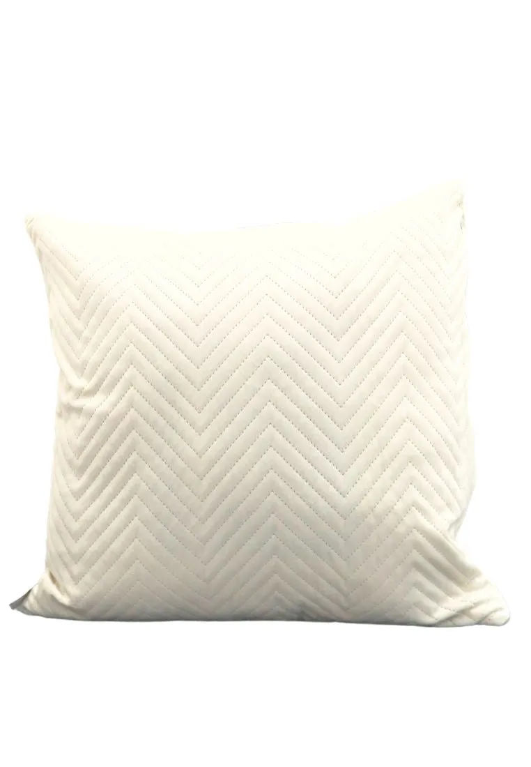 Landmark Velvet Throw Pillow Case Zigzag Design Back To Back