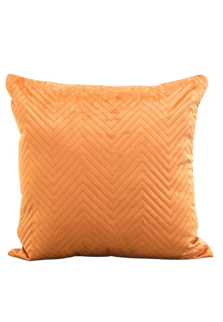 Landmark Velvet Throw Pillow Case Zigzag Design Back To Back