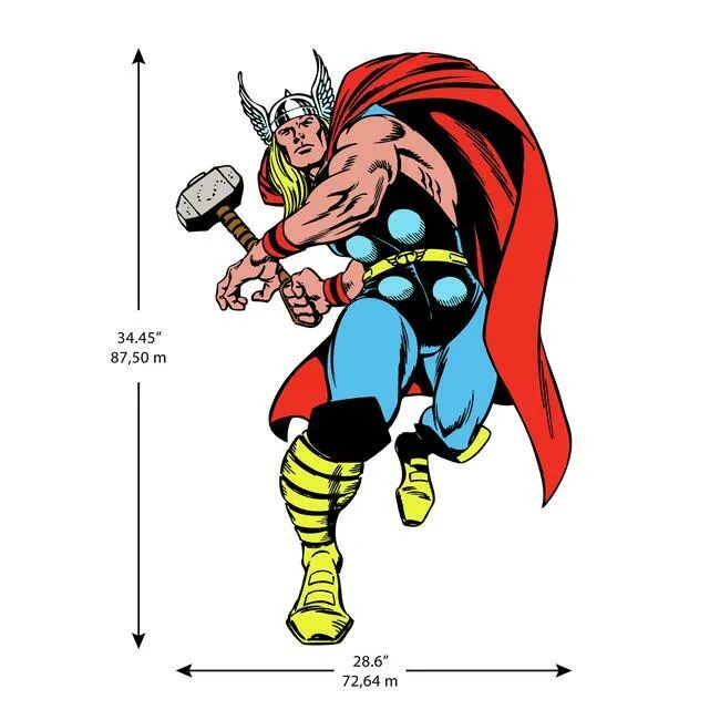 Marvel Classic Thor Comic Peel and Stick Giant Wall Decal