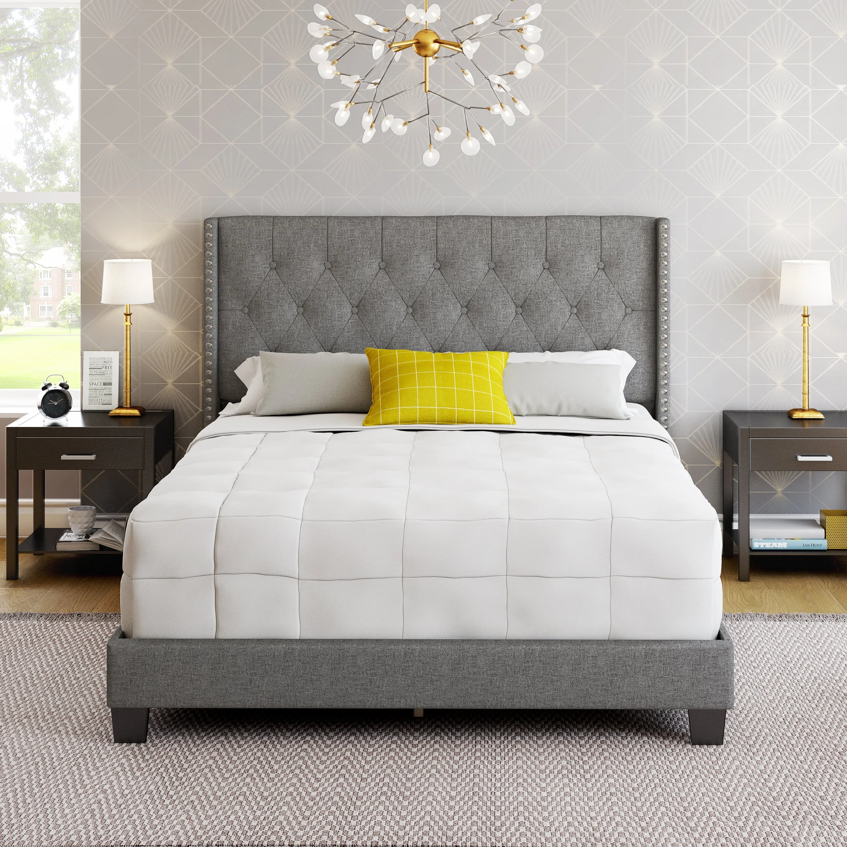 Mia Upholstered Platform Bed