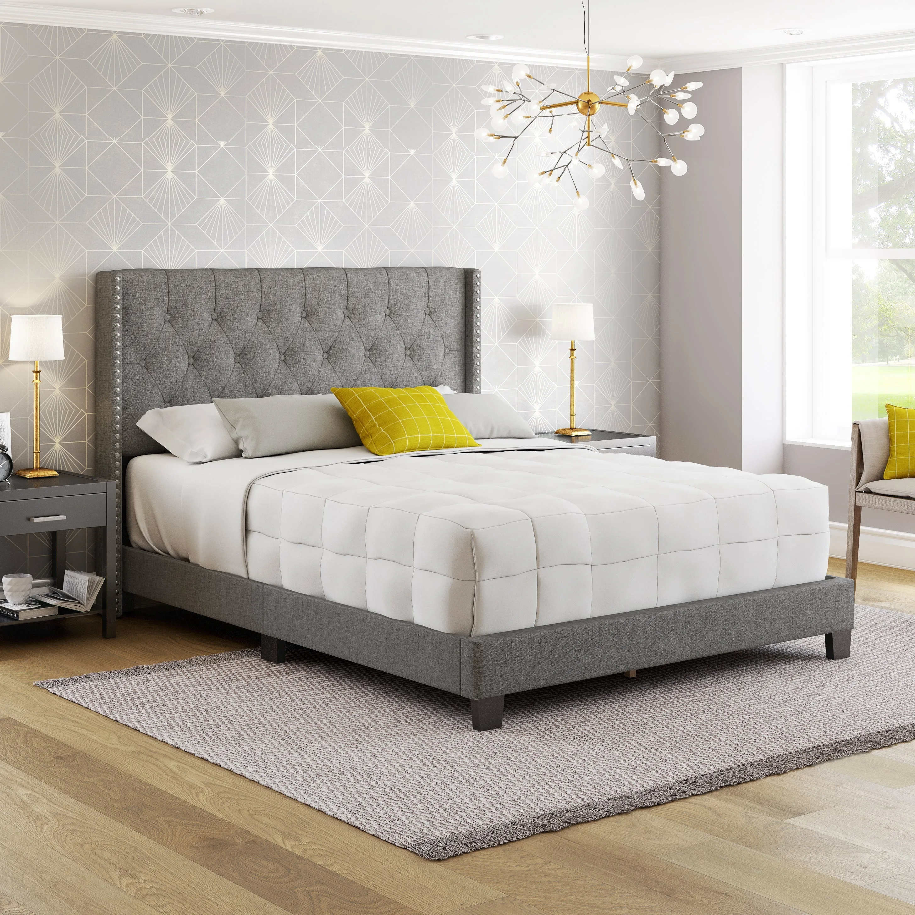 Mia Upholstered Platform Bed