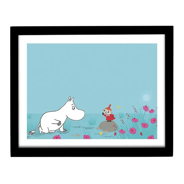 Moomin Art Print - Troll & Little My - Blue