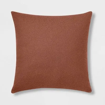 New - Euro Boucle Color Blocked Decorative Throw Pillow Cognac - Threshold