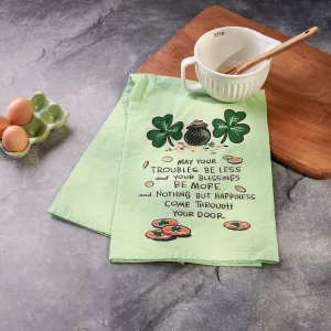 'Nothing But Happiness' Irish Blessing Kitchen Towel