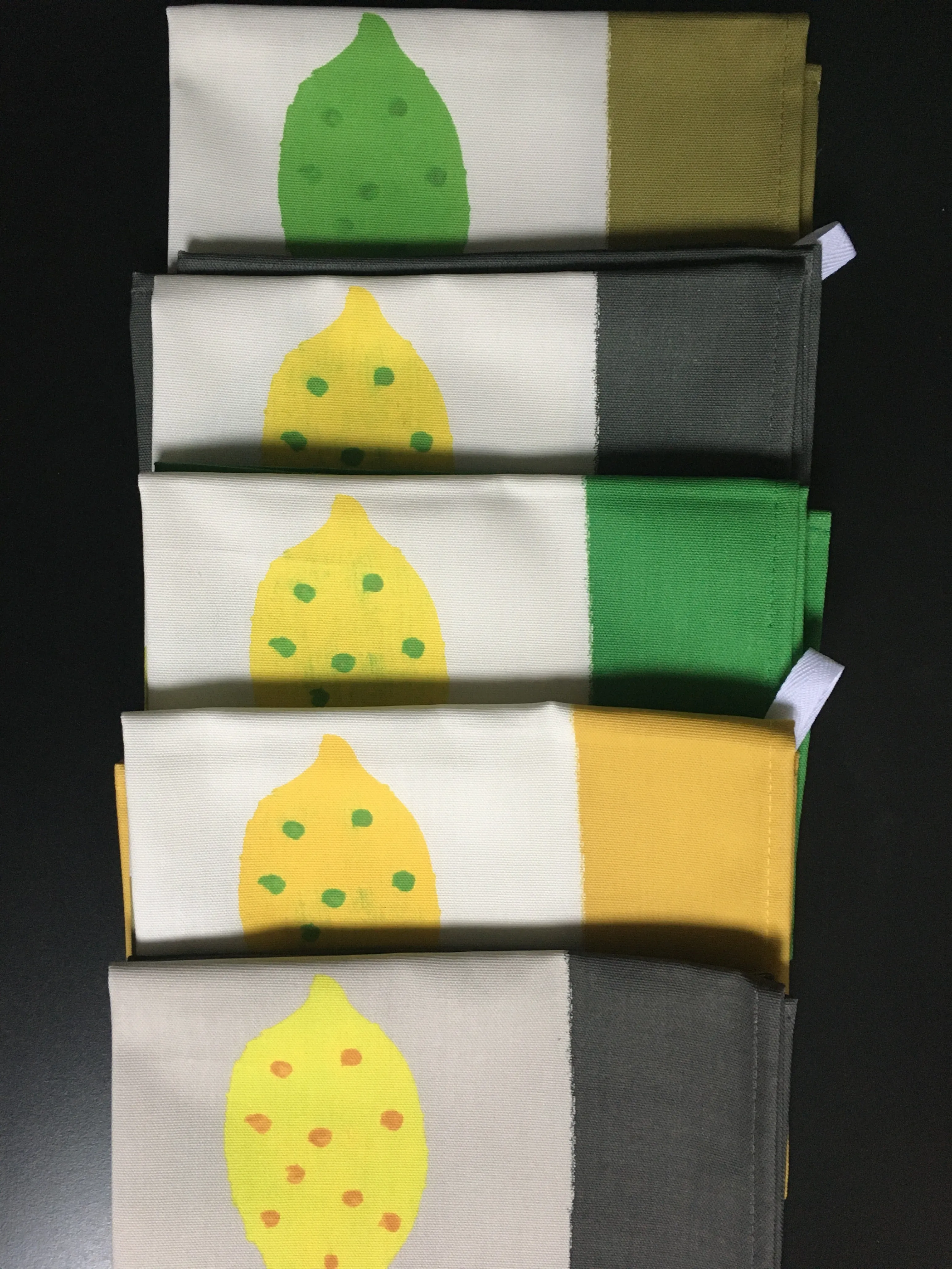 Pear, Lemon & Lime Tea Towel - Olive