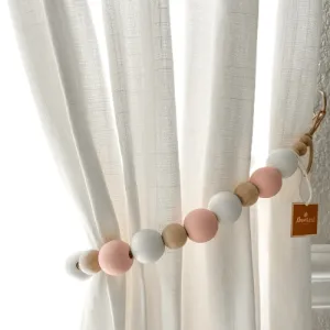 Pink Curtain tiebacks